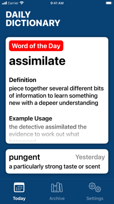 Daily Dictionary screenshot 1