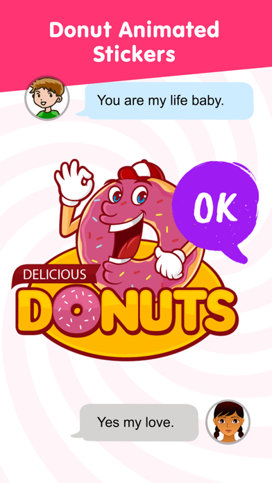 Animated Funny Donut Stickers Screenshot