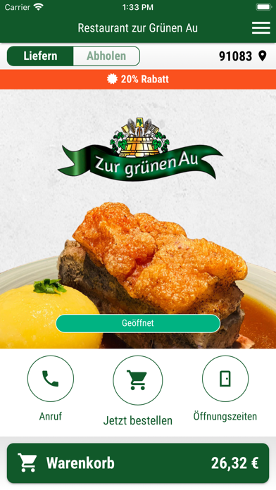Restaurant zur Grünen Au Screenshot