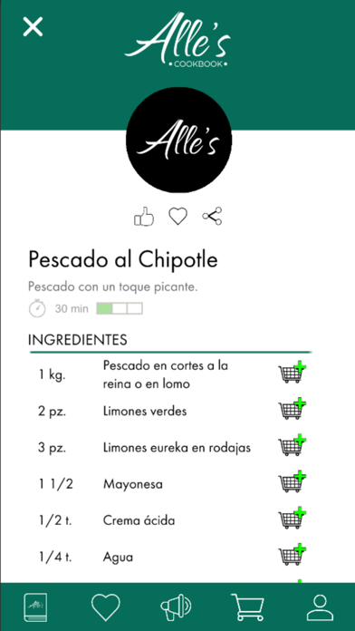 Recetario - Alle's Cookbook Screenshot