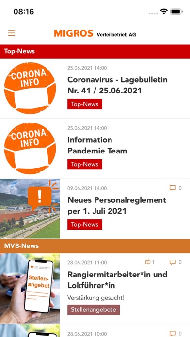 MVB-App Screenshot