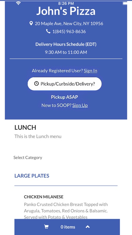 SOOP online ordering system