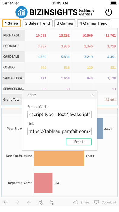 BIZINSIGHTS Dashboard Screenshot