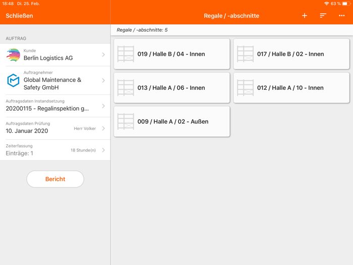 Regalprüfer ROS DIN EN 15635