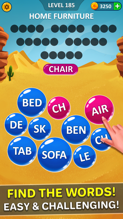 Screenshot #3 pour Word Pearls - Word Bubble Game