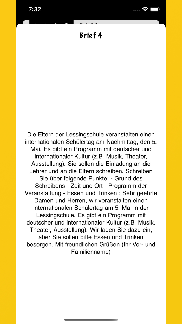 Schreiben B1-B2 Quiz Grammatik