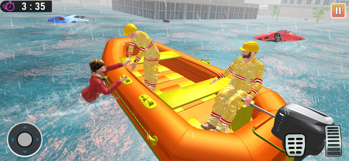 Flood rescue mission emergency