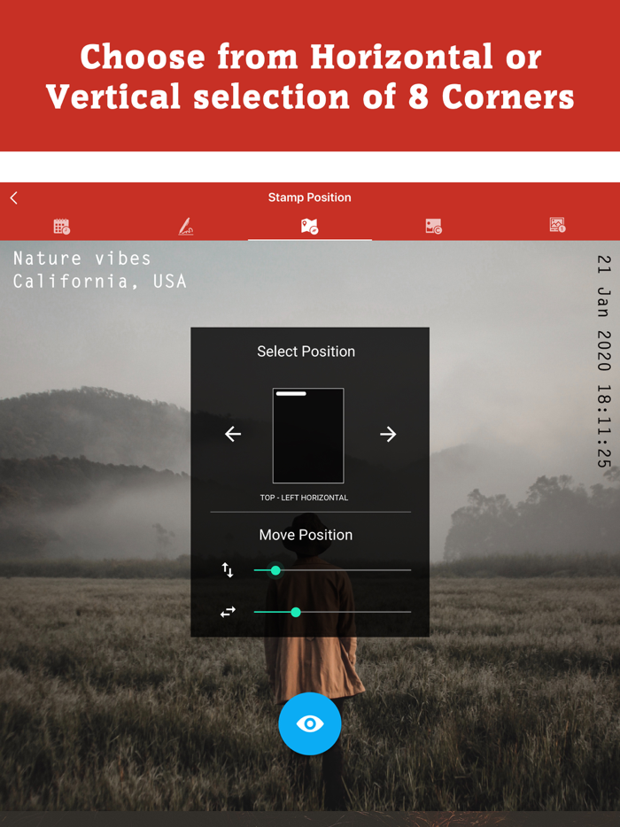 Auto Stamper Stamps on photos