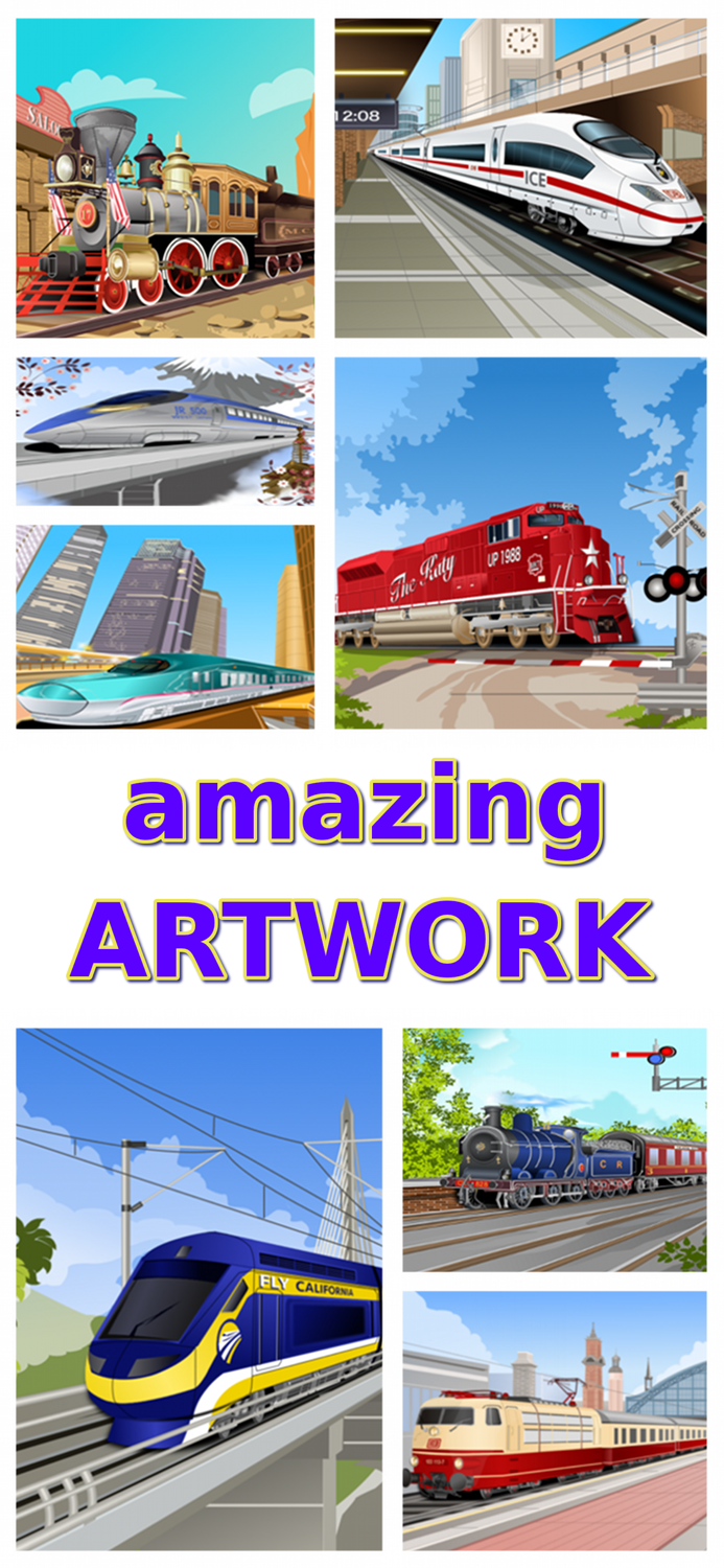 Train Jigsaw Puzzles for Kids