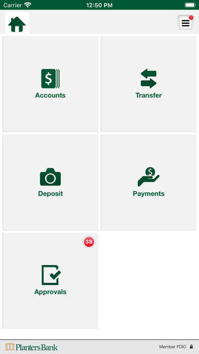 Planters Bank Business Mobile Screenshot