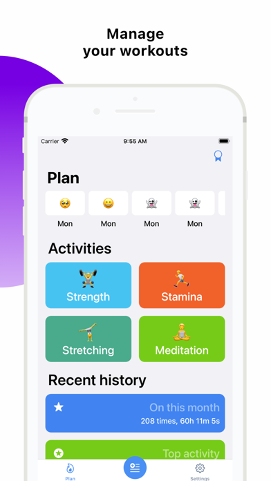 Plan-trainings and activities Screenshot