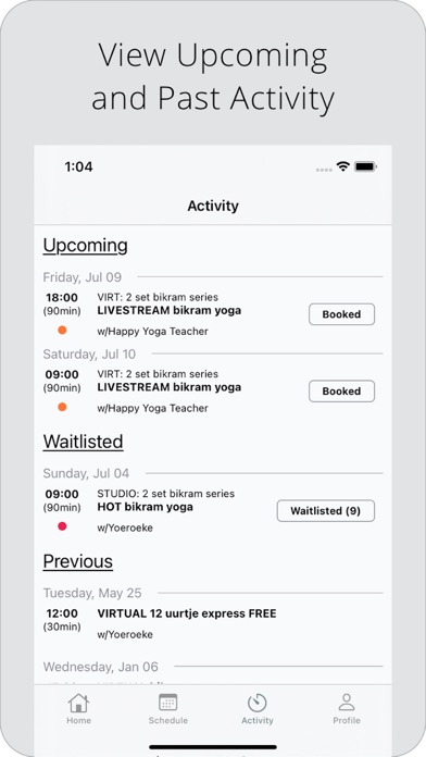 My Yoga Membership Manager Screenshot