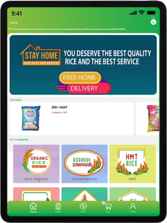 E-rice rice grocery delivery