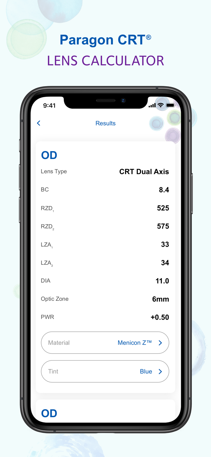 Paragon CRT® Lens Calculator