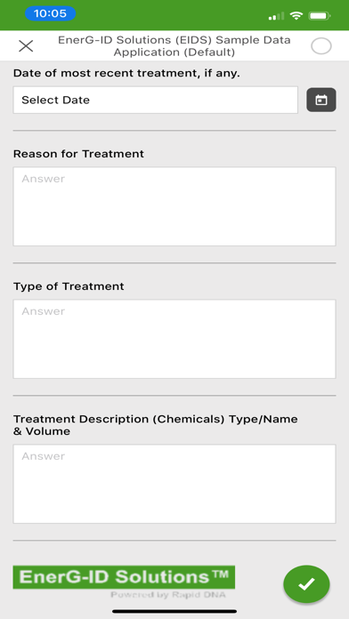 EnerG-ID Solutions Field App Screenshot