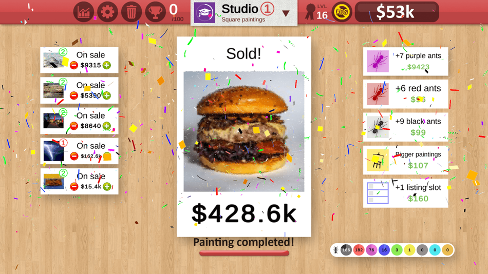 #7. Ant Art Tycoon (iOS) 由: Wix Games Ltd.