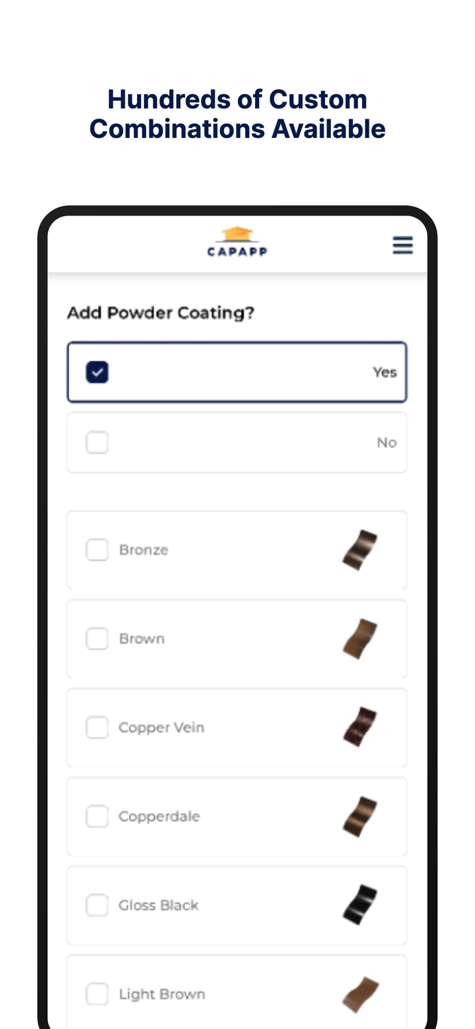 CapApp - Chimney Cap Builder