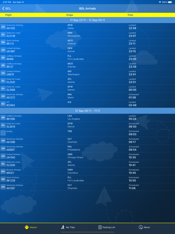 Screenshot #5 pour Hartford Airport Info + Radar