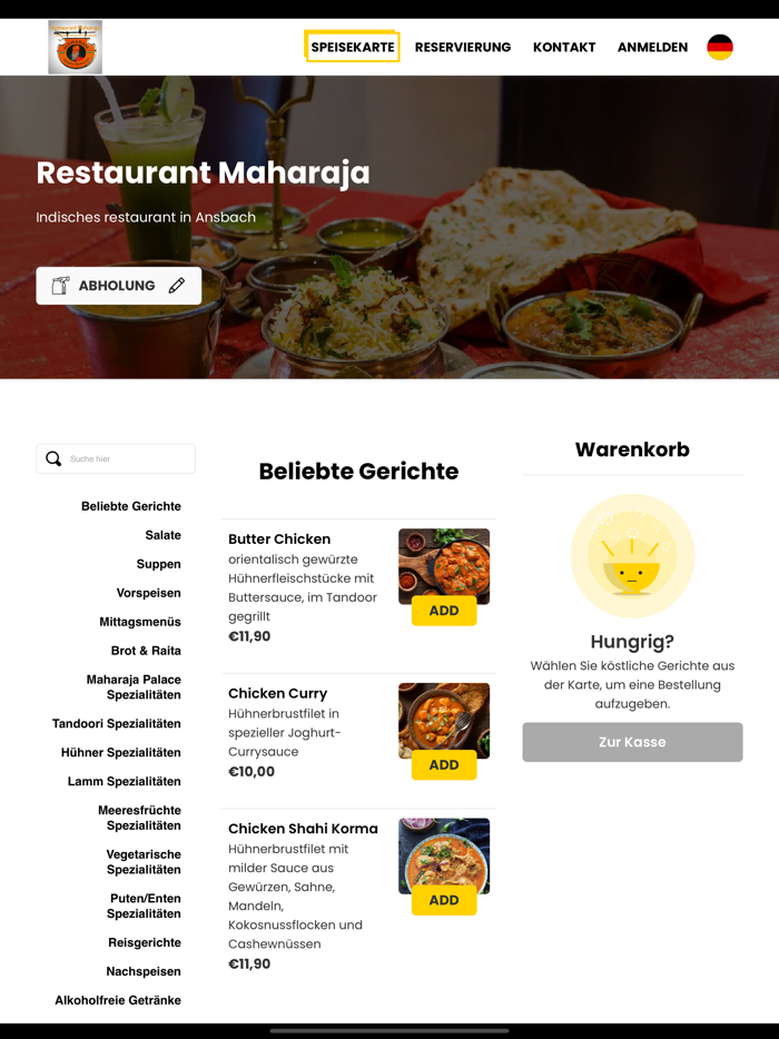 Restaurant Maharaja Munich