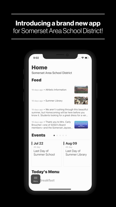 Somerset Area School District Screenshot