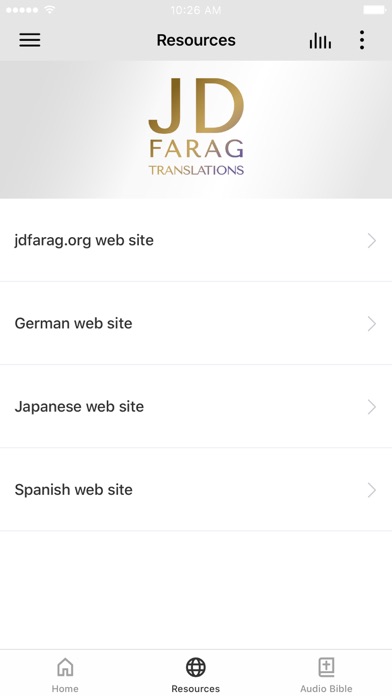 JD Farag - Translations Screenshot