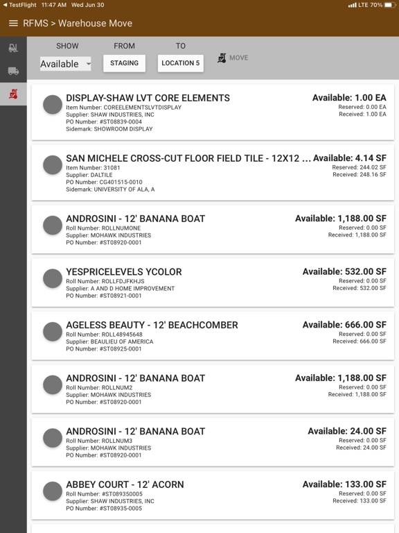 Screenshot #6 pour RFMS Warehouse