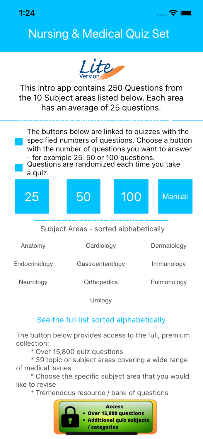 Nursing and Medical Quiz Set