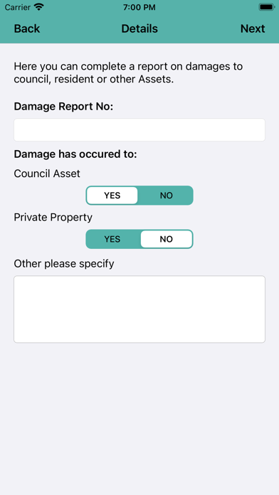 DAMAGES/EXPECTED CLAIM REPORT Screenshot