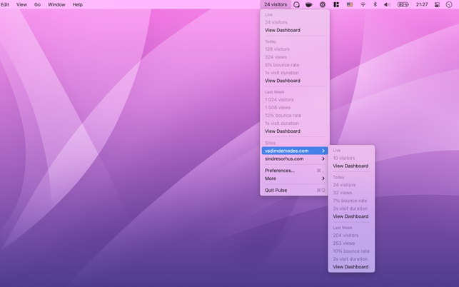 ‎Pulse for Plausible Analytics Screenshot