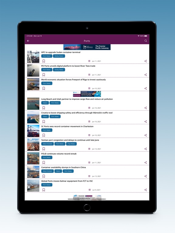 Container News iPad screenshot 4 - News app