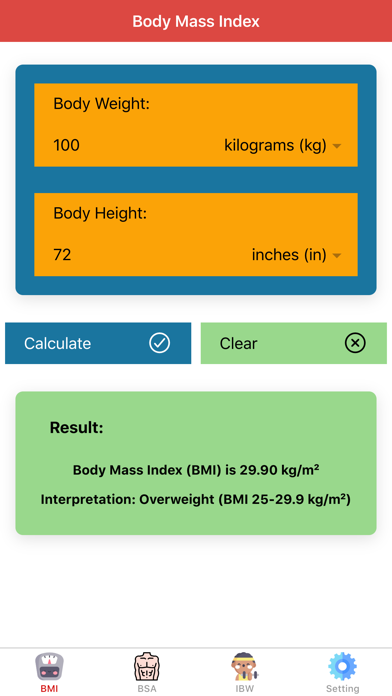 Body Calculator Pro Screenshot