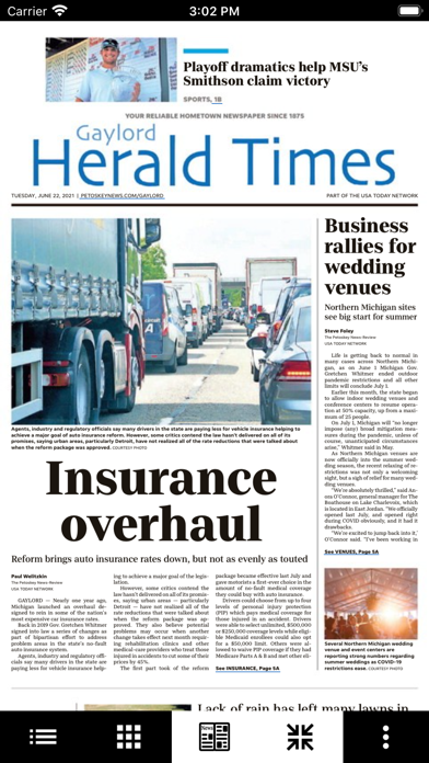 Gaylord Herald Times Print Screenshot