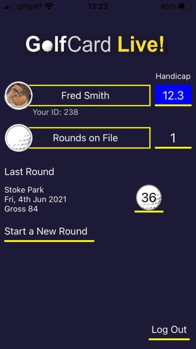 GolfCardLive Screenshot