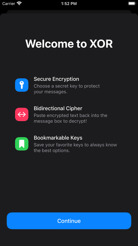 #1. XOR - Text Encryptor (macOS) 由: Ashvin Mittal