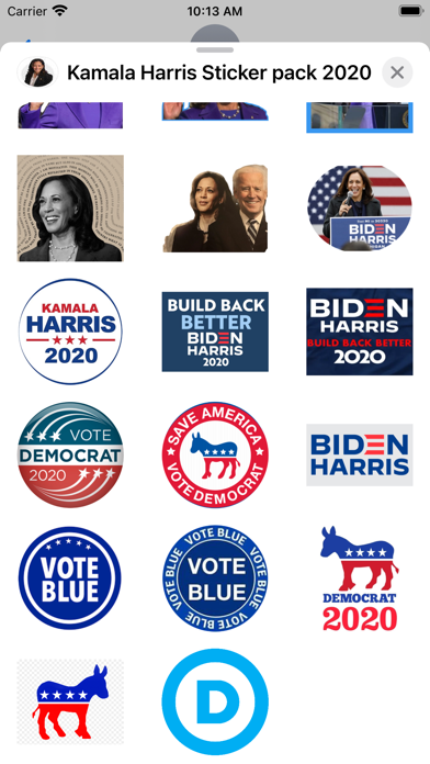 Kamala Harris VP Stickers Screenshot