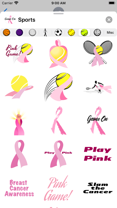 Breast Cancer Sport Ribbons Screenshot