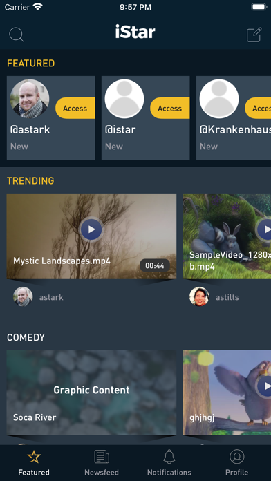 iStar: Video Streaming Screenshot
