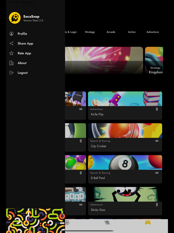 SocaSnap iPad screenshot 2 - Sports app