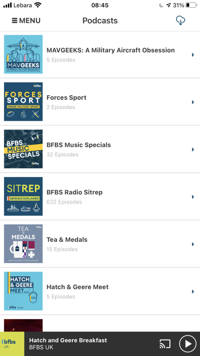 BFBS Radio Screenshot