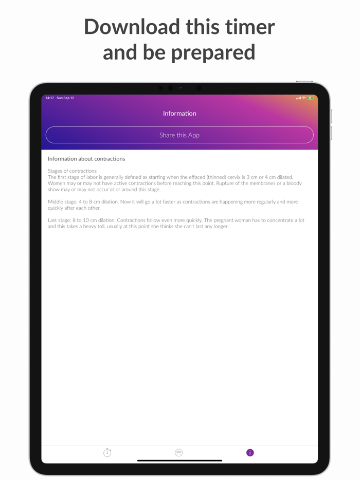 Contraction Timer - Baby Birth