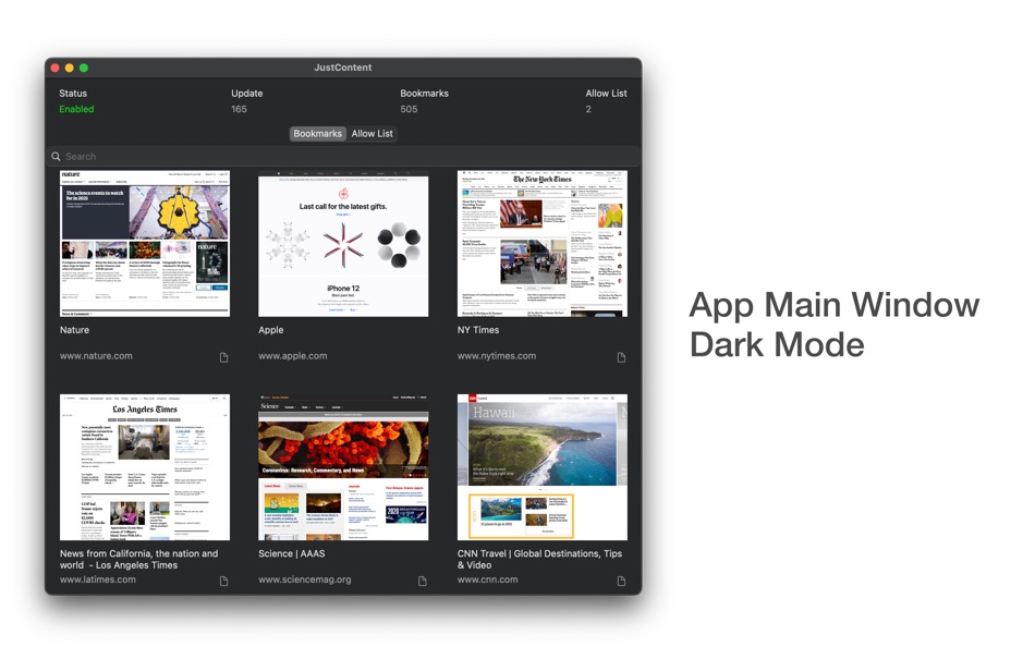 #2. JustContent (macOS) 由: Zhiguang Han