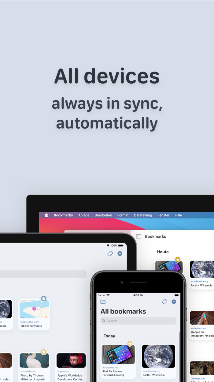 Bookmarks – Save for later