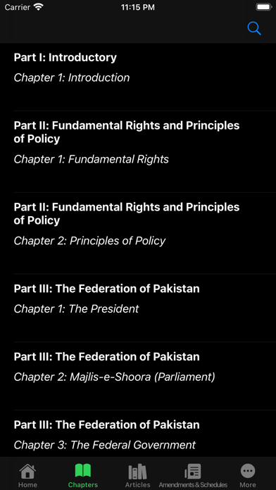 Constitution of Pakistan 1973 Screenshot