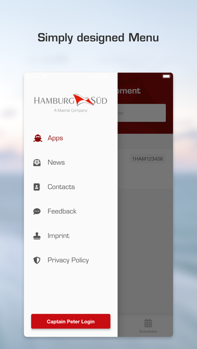 Hamburg Süd eCommerce Screenshot