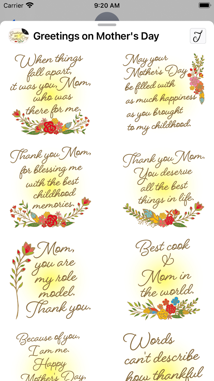 Greetings on Mothers Day