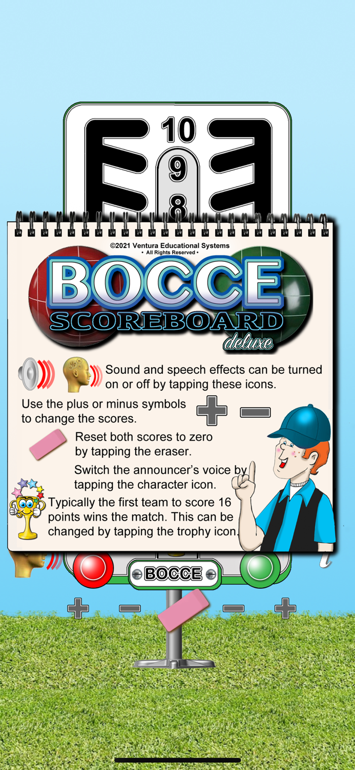 Bocce Scoreboard Deluxe