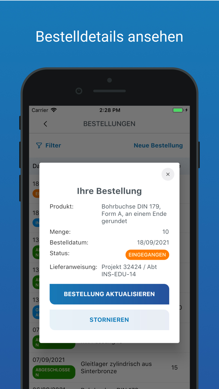 LEINIGEN Order App - LOA