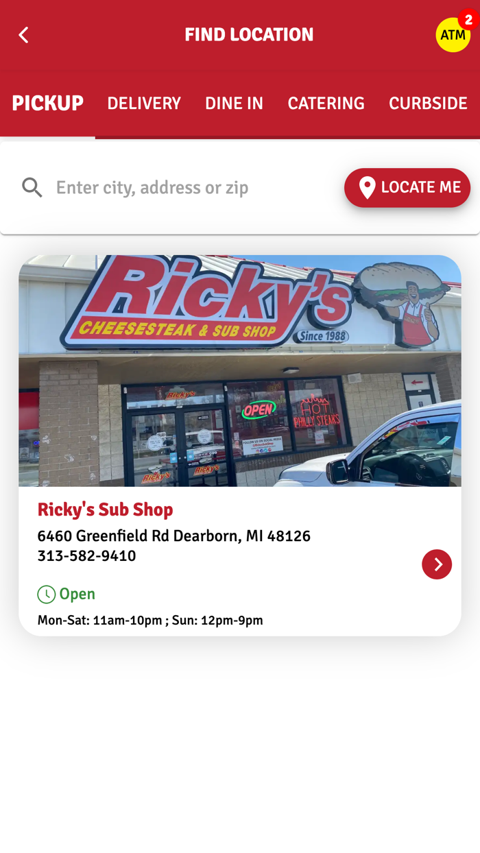 Rickys Sub Shop