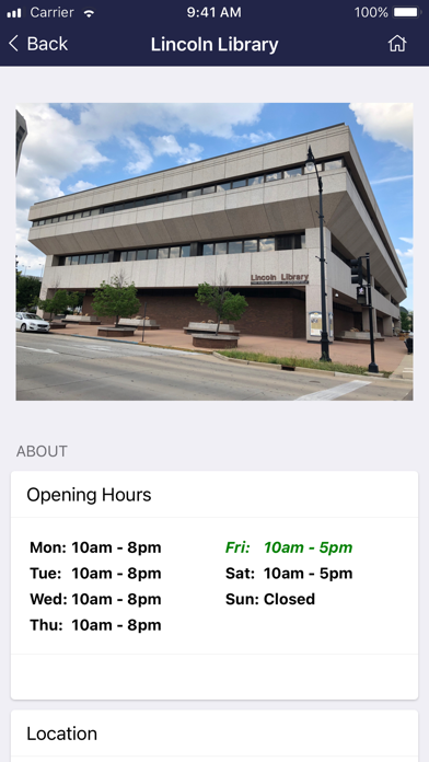 Lincoln Library Springfield Screenshot