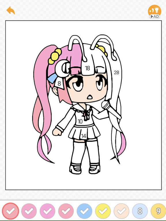 Screenshot #4 pour Princess Gacha ARTS Coloring!